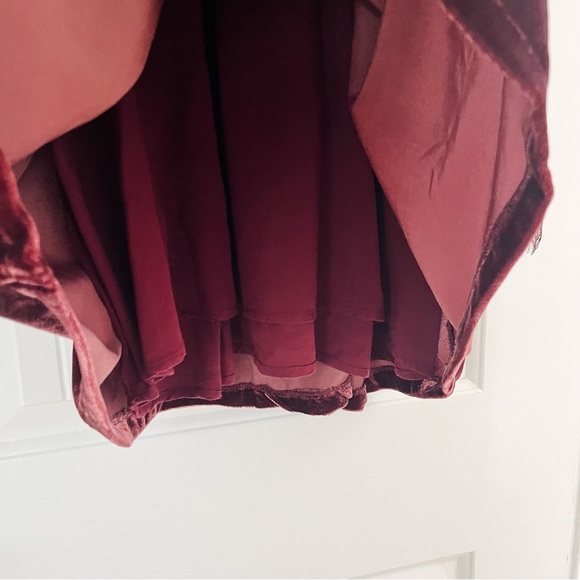 NWT Free People Marlie Long Sleeve Lace Dress - Maroon